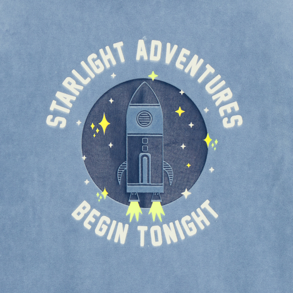 بيجاما قطعتان مخملية، اللون أزرق، للأولاد